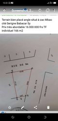 Vente Terrain 300 m2 - Zac Mbao