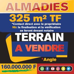 Vente terrains 325 m2  - Dakar