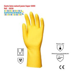 Gant latex naturel jaune