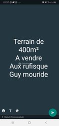 Vente Terrain 400 m² Rufisque