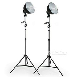 Tectake lot de 2 bols réflecteurs studio photo 5500 kelvin avec trépieds