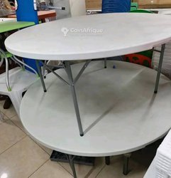 Table tréteaux ronde