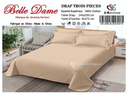 Draps unies 3 places