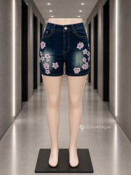 Jeans jupe fleuri