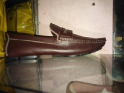 Mocassins en cuir - Marron/ Noir