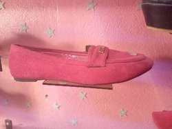 Mocassins Milan en daim rouge 