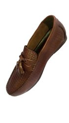 Mocassins  en cuir tissé